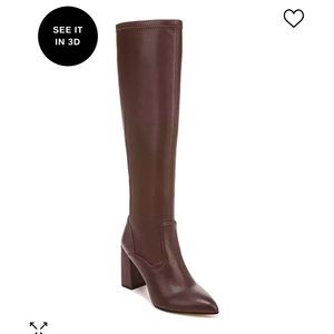 Franco Sarto Knee High Boots - Size 9 Dark Brown
